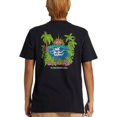  Quiksilver Island Sunrise Moe Erkek Siyah Tişört