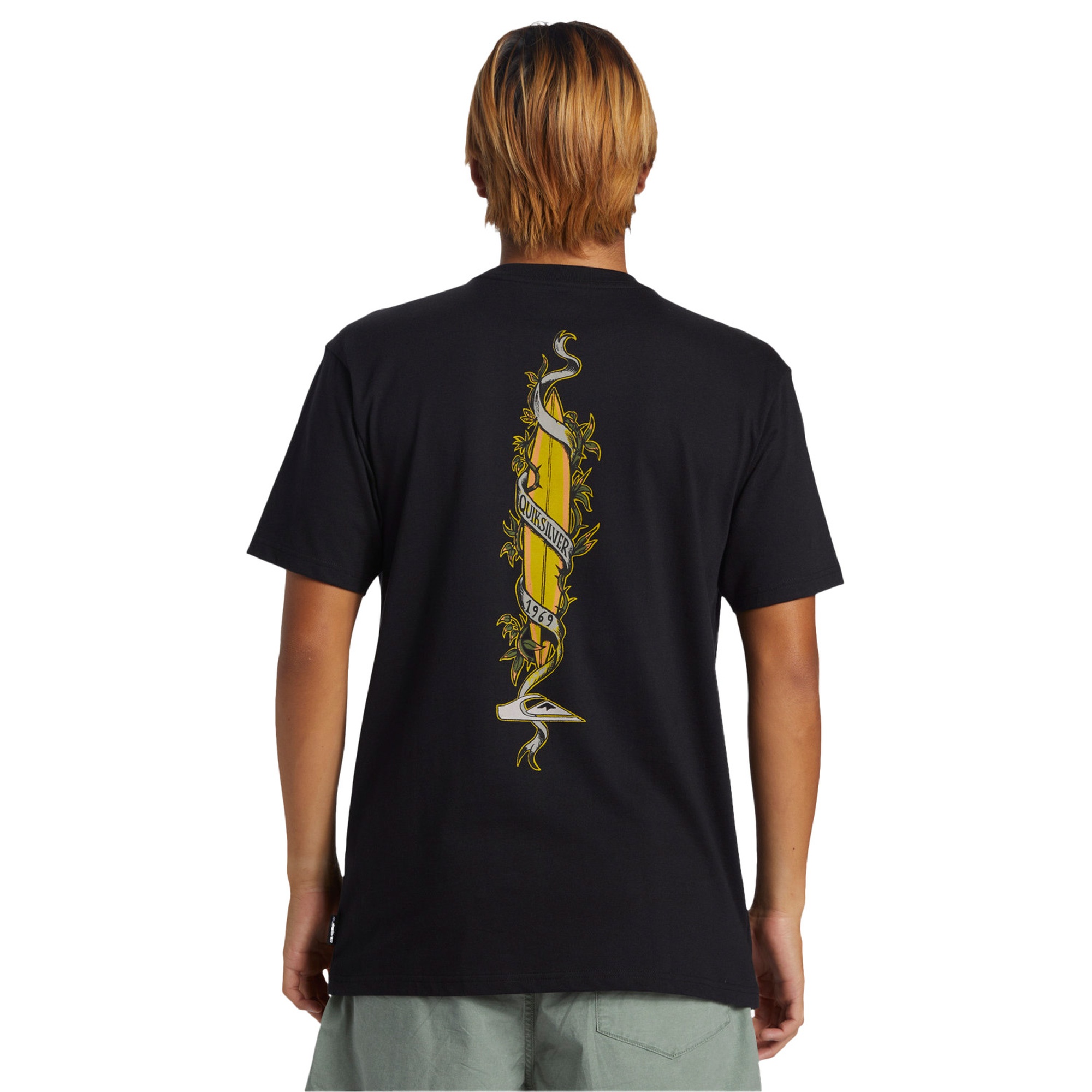 Quiksilver Step Up Mor Erkek Siyah Tişört