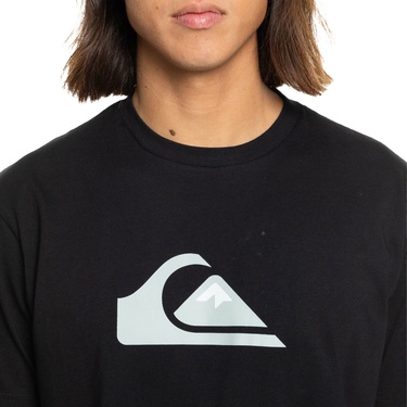  Quiksilver Comp Logo Erkek Siyah Tişört