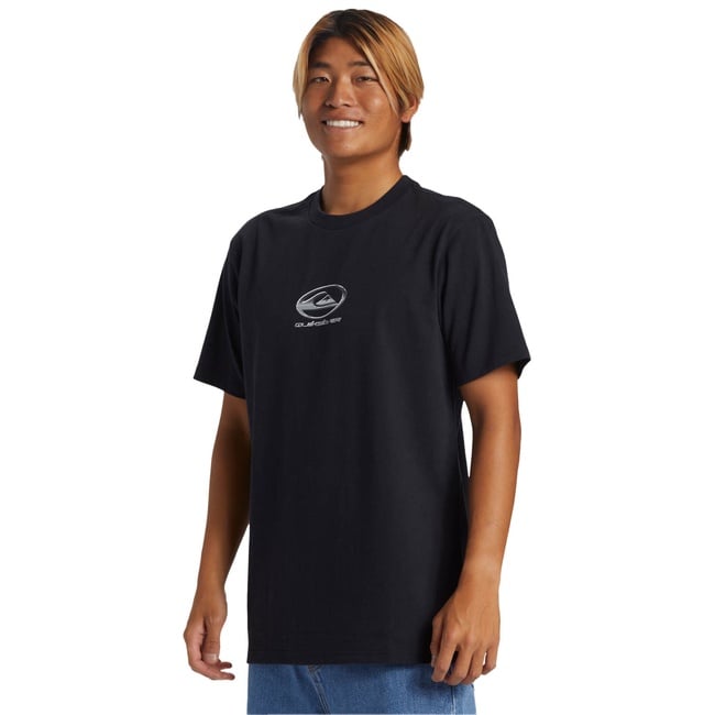  Quiksilver Chrome Logo Stn Erkek Siyah Tişört