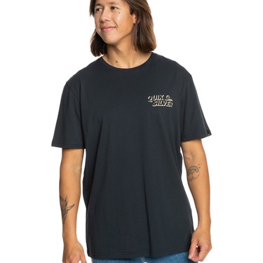  Quiksilver Shadow Knock Erkek Siyah Tişört