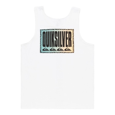  Quiksilver Erkek Atlet Long Fade Tank Beyaz Günlük Giyim