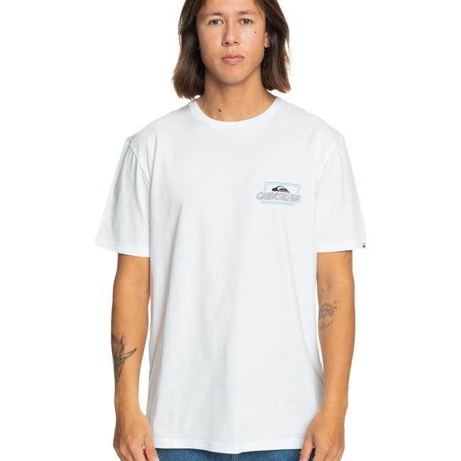  Quiksilver Line By Line Erkek Beyaz Tişört