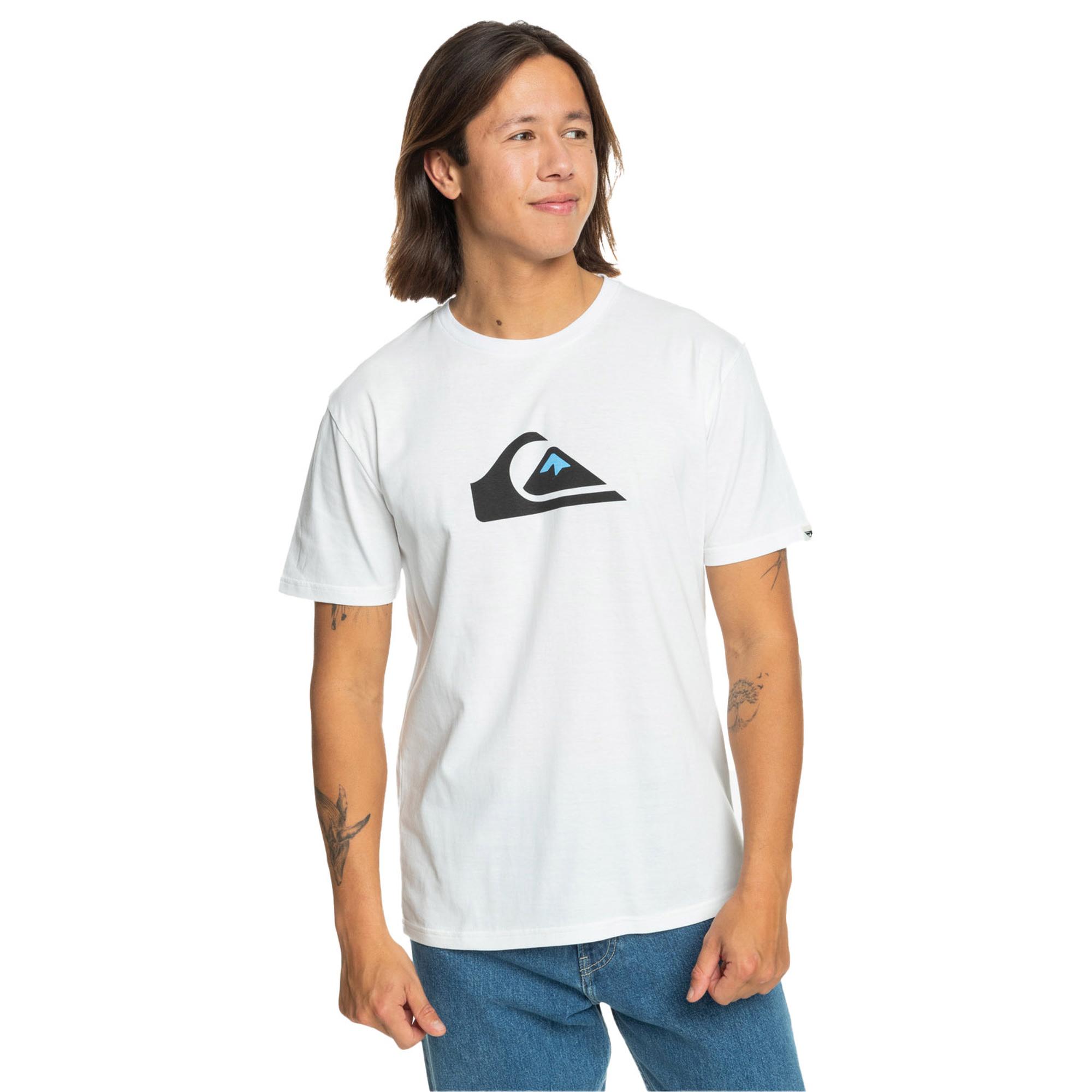 Quiksilver Comp Logo Erkek Beyaz Tişört