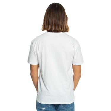  Quiksilver Comp Logo Erkek Beyaz Tişört