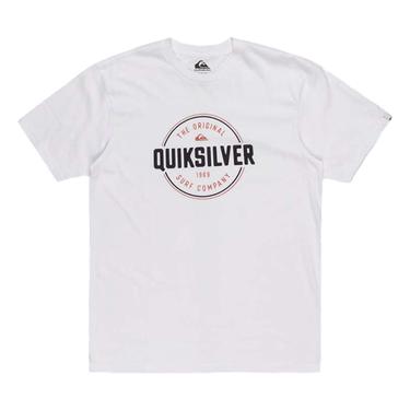  Quiksilver Circle Up Erkek Beyaz Tişört