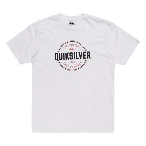  Quiksilver Circle Up Erkek Beyaz Tişört