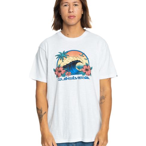  Quiksilver Riding Today Erkek Beyaz Tişört