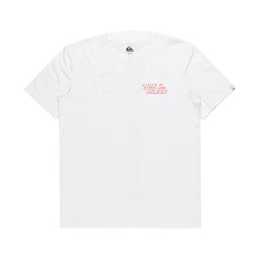  Quiksilver Shadow Knock Erkek Beyaz Tişört