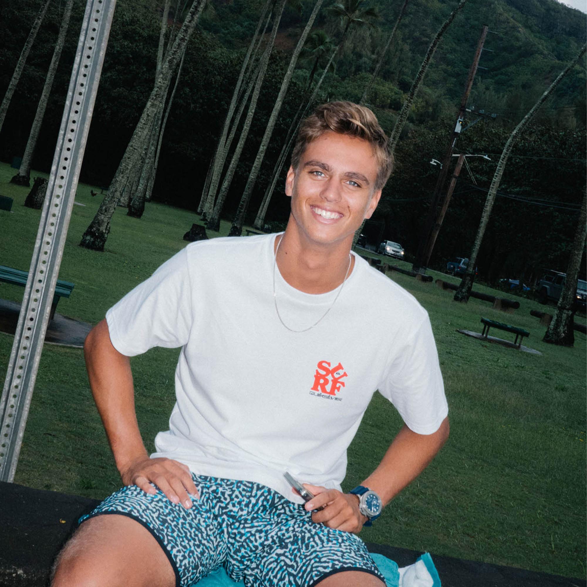 Quiksilver Surf Moe Erkek Beyaz Tişört