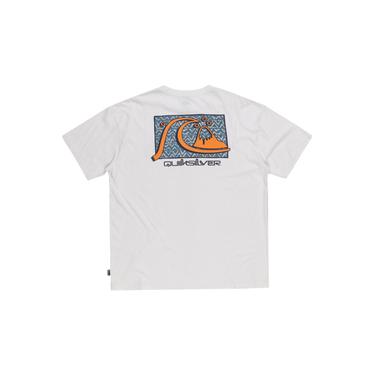  Quiksilver Take Us Back Bubble Erkek Beyaz Tişört