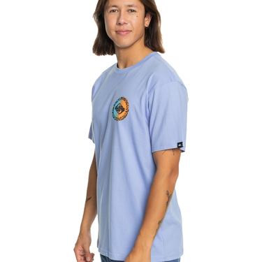  Quiksilver Long Fade Erkek Mavi Tişört