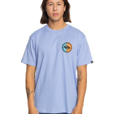 Quiksilver Long Fade Erkek Mavi Tişört