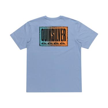  Quiksilver Long Fade Erkek Mavi Tişört