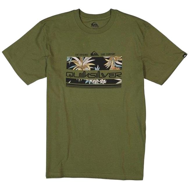  Quiksilver Tropical Rainbow Erkek Yeşil Tişört