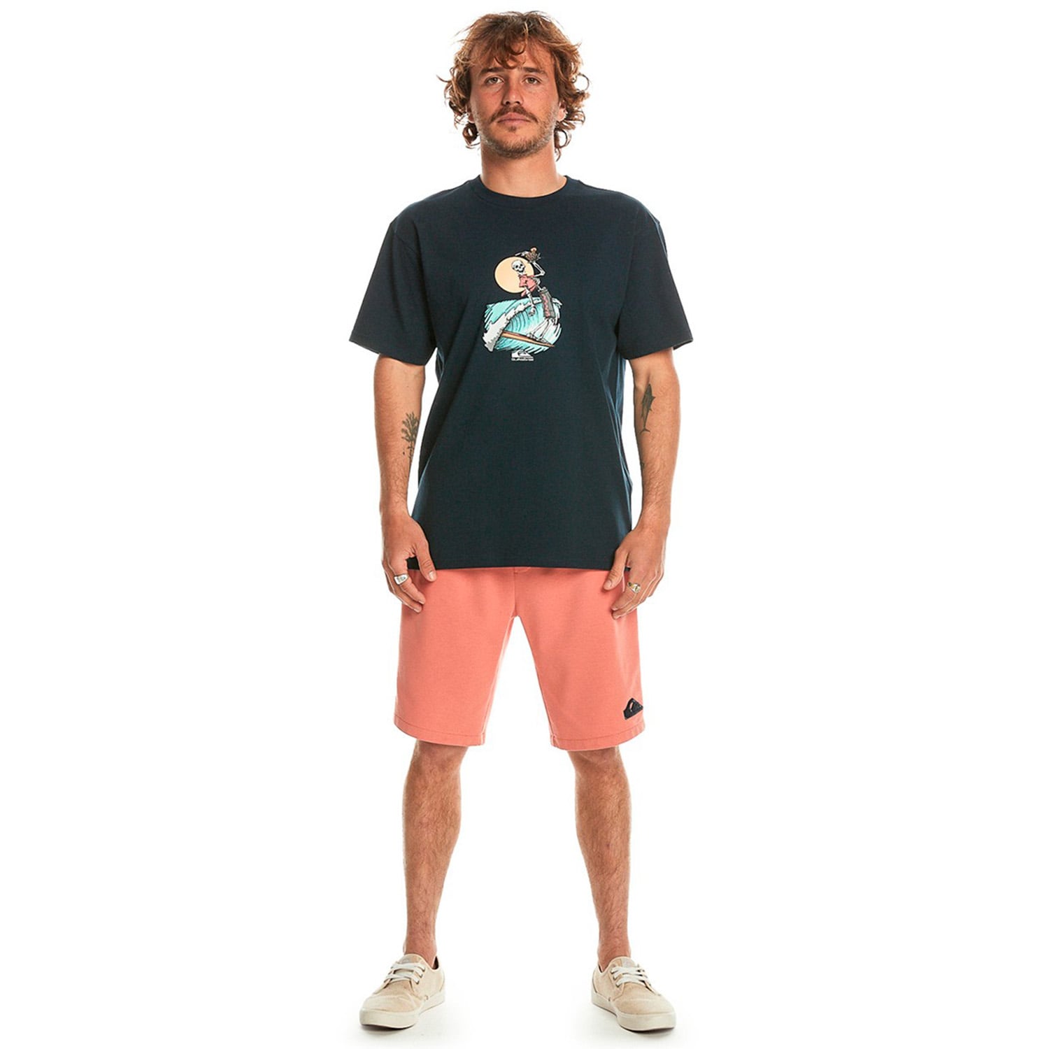  Quiksilver Neverending Surf Erkek Mavi Tişört