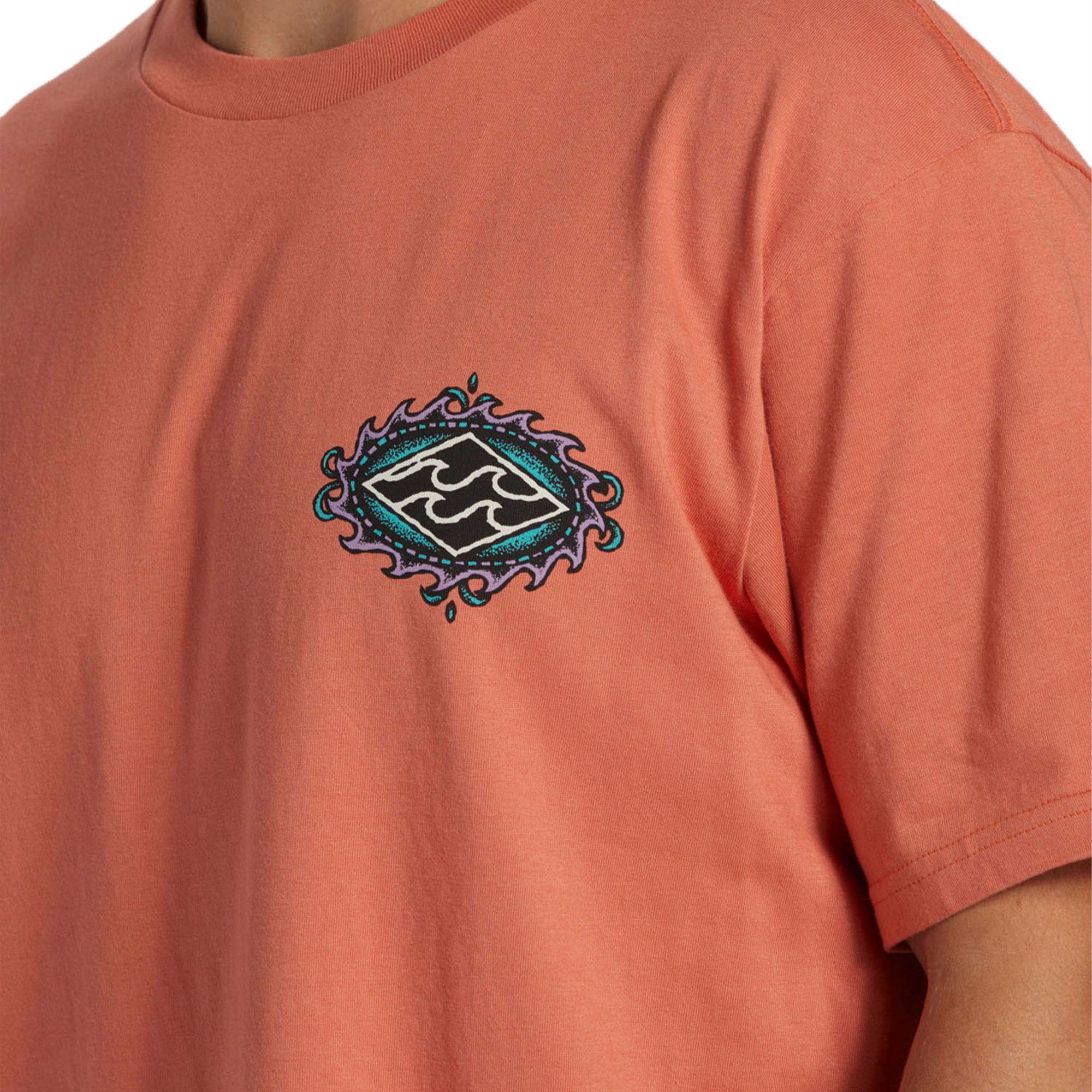 Billabong Crayon Wave Erkek Pembe Tişört