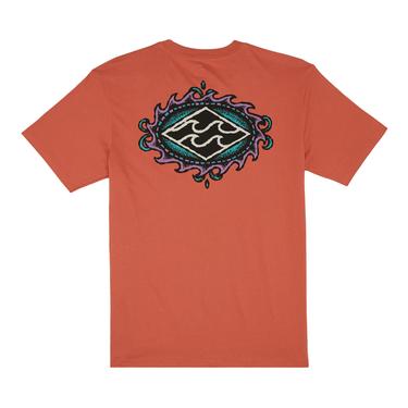  Billabong Crayon Wave Erkek Pembe Tişört