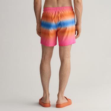  GANT Erkek Pembe Classic Fit Desenli Mayo Şort