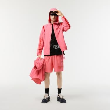  Active Erkek Kapüşonlu Baskılı Pembe Mont