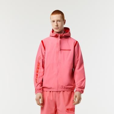  Active Erkek Kapüşonlu Baskılı Pembe Mont