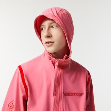  Active Erkek Kapüşonlu Baskılı Pembe Mont