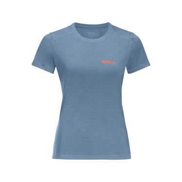  Jack Wolfskin Vonnan S/s T Kadın Mavi Tişört