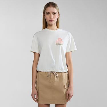  Napapijri S-Howard W Kadın Beyaz T-Shirt