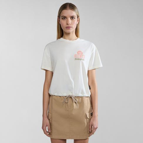  Napapijri S-Howard W Kadın Beyaz T-Shirt