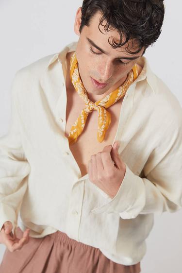  %100 Keten Oversize Gömlek