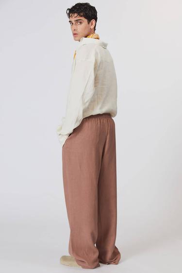  %100 Keten Oversize Gömlek