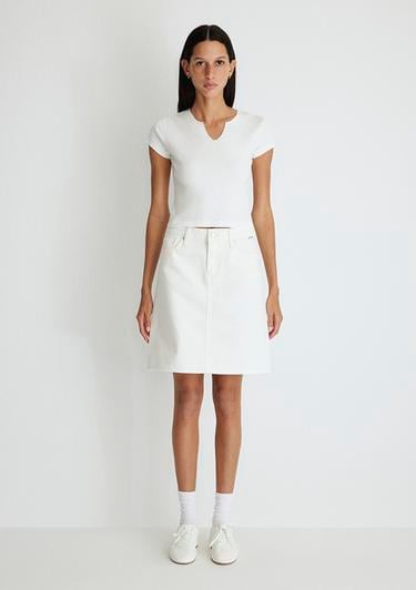  Mavi Valerie Casual Kırık Beyaz Jean Etek 1319887100