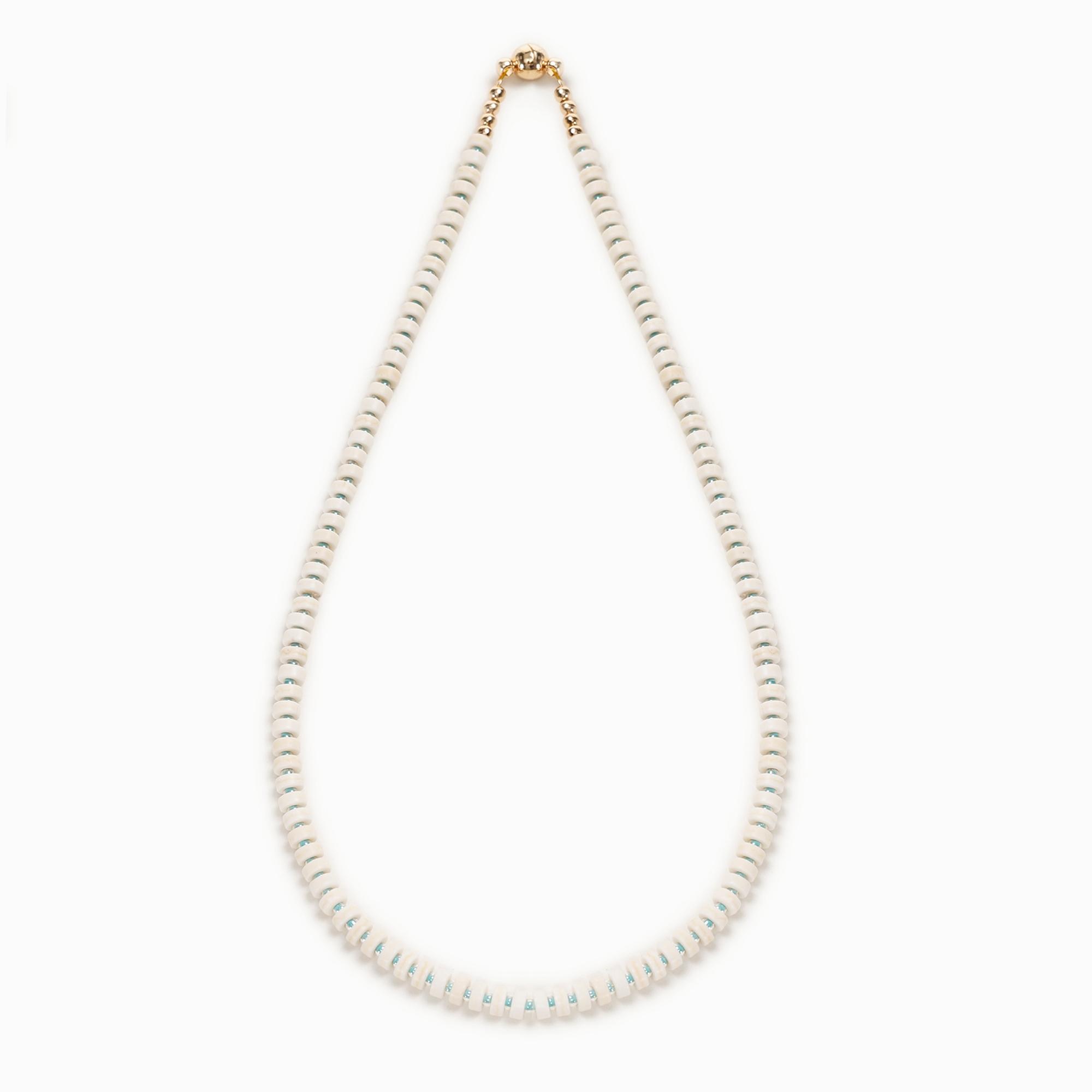 Doğal Taş Ve Cam Boncuklu Kolye