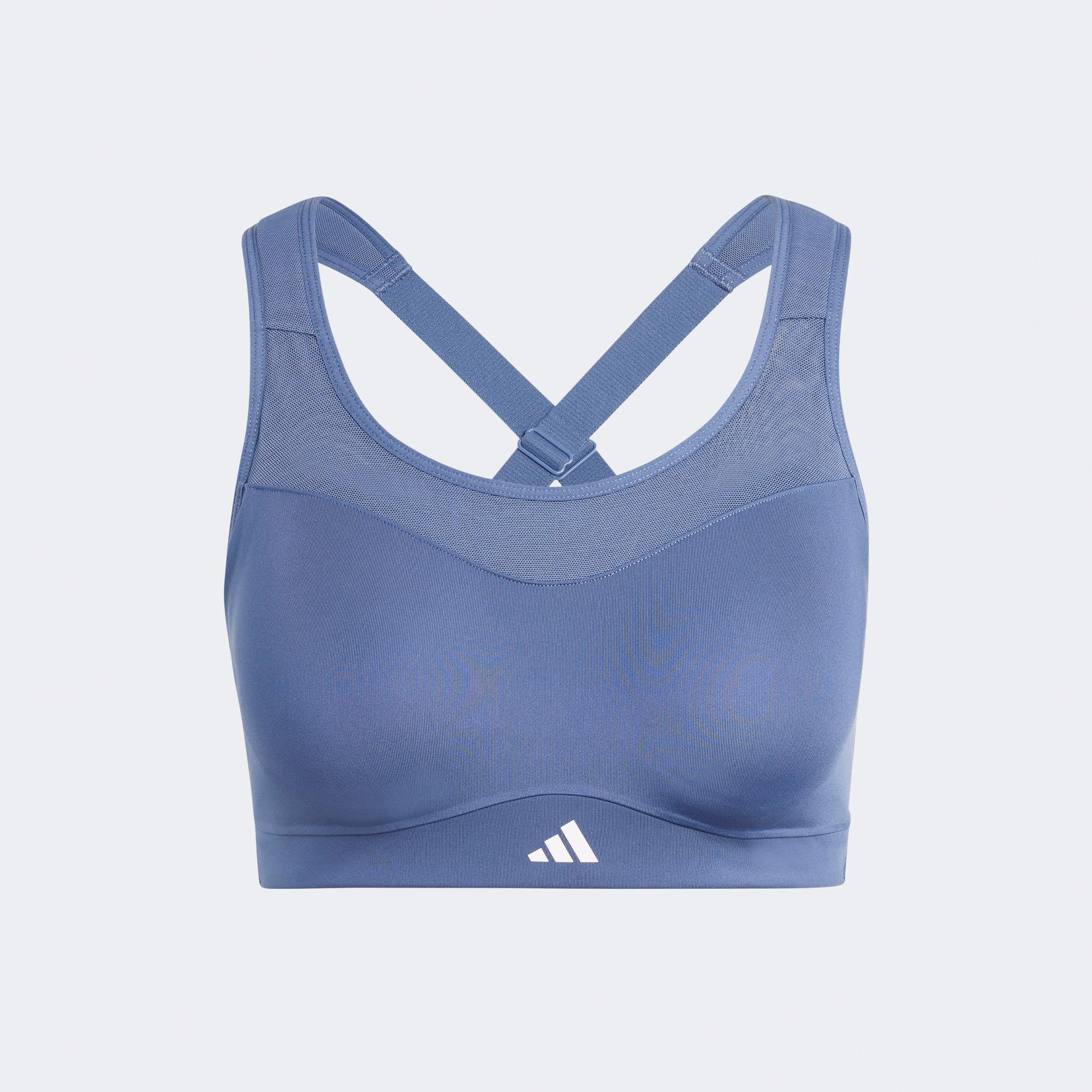 adidas TLRD İmpact Training High Support Kadın Mavi Bra