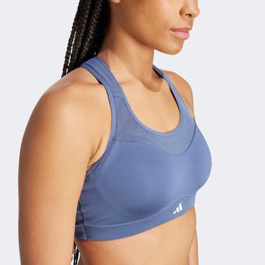 adidas TLRD İmpact Training High Support Kadın Mavi Bra