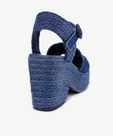  Yüksek Taban Deri Espadril