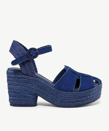  Yüksek Taban Deri Espadril