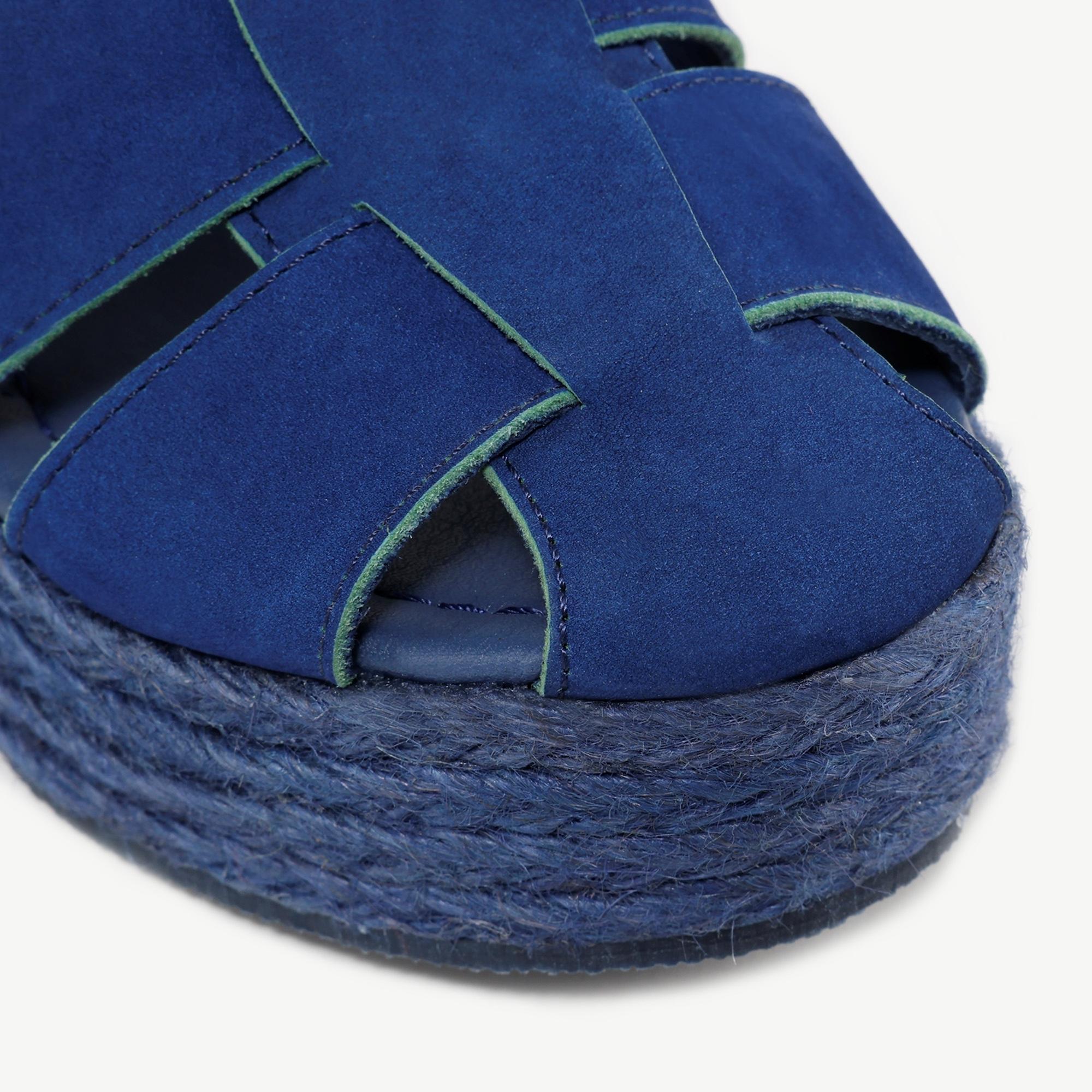 Yüksek Taban Deri Espadril