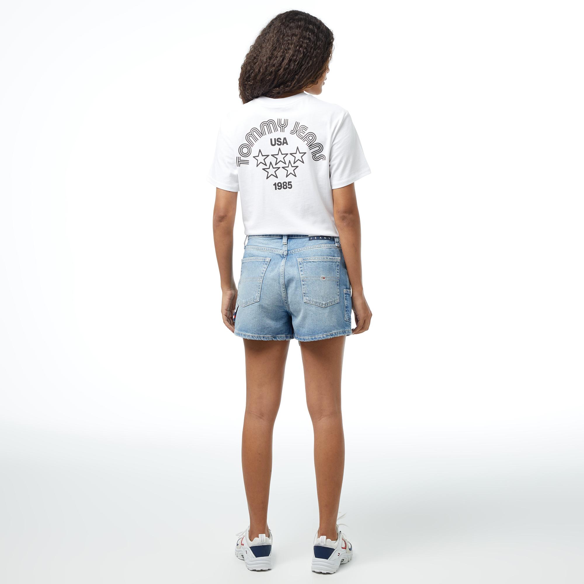 Tommy Jeans Skort Kadın Mavi Etek