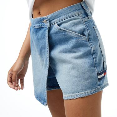  Tommy Jeans Skort Kadın Mavi Etek