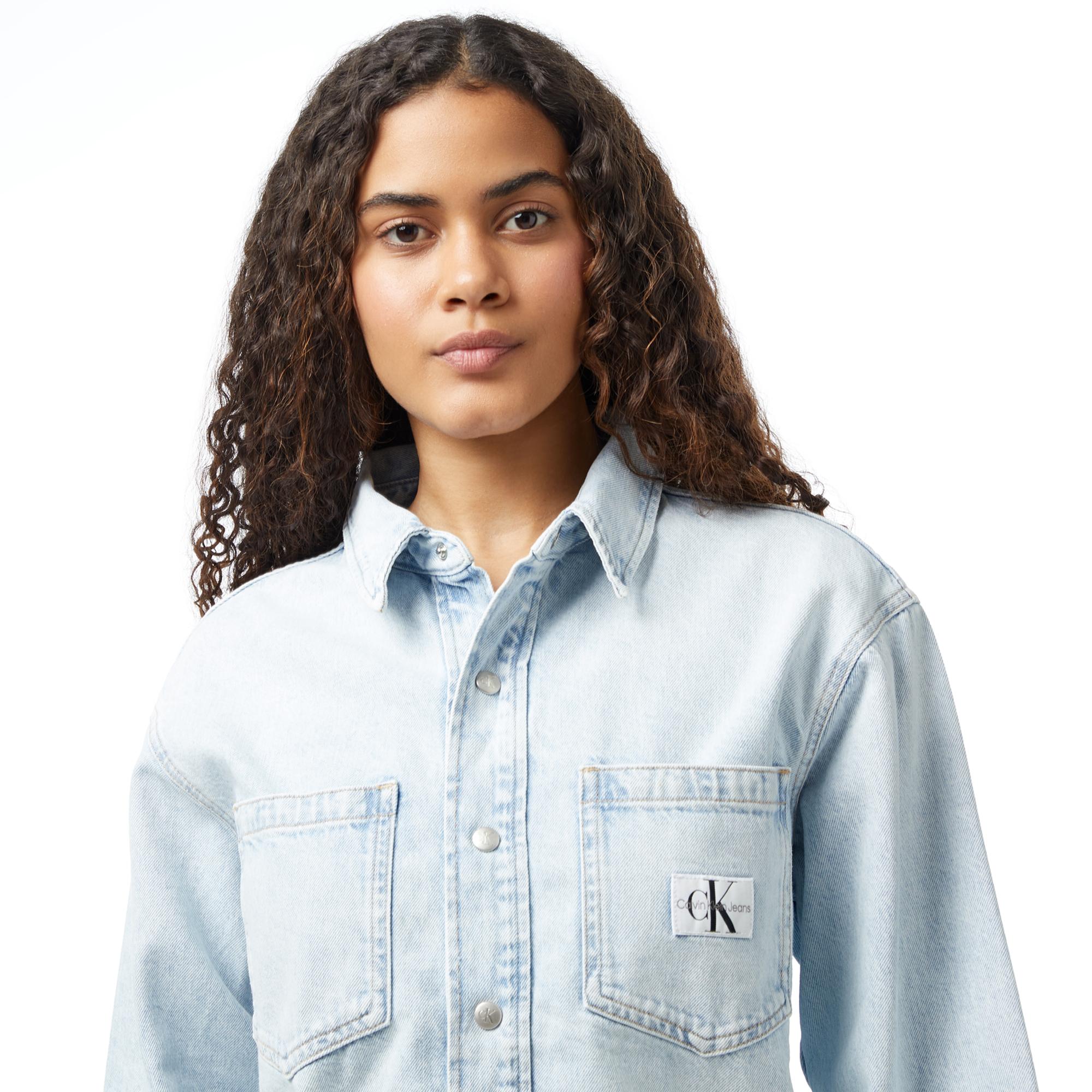 Calvin Klein Jeans Kadın Mavi Gömlek