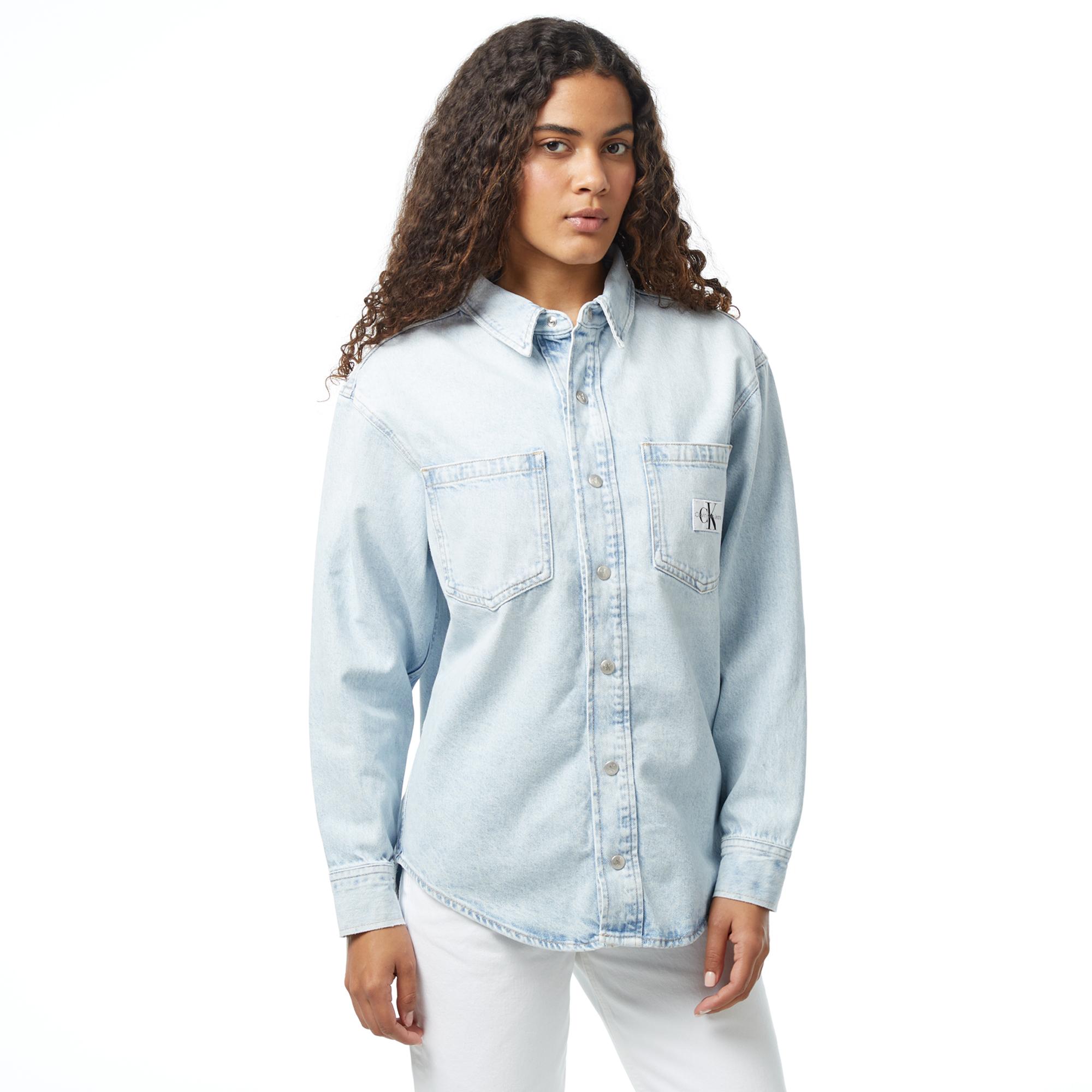 Calvin Klein Jeans Kadın Mavi Gömlek