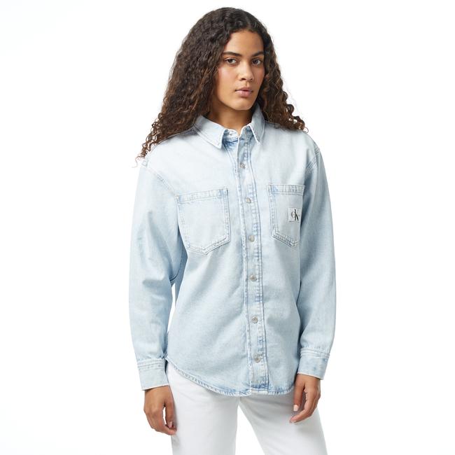  Calvin Klein Jeans Kadın Mavi Gömlek