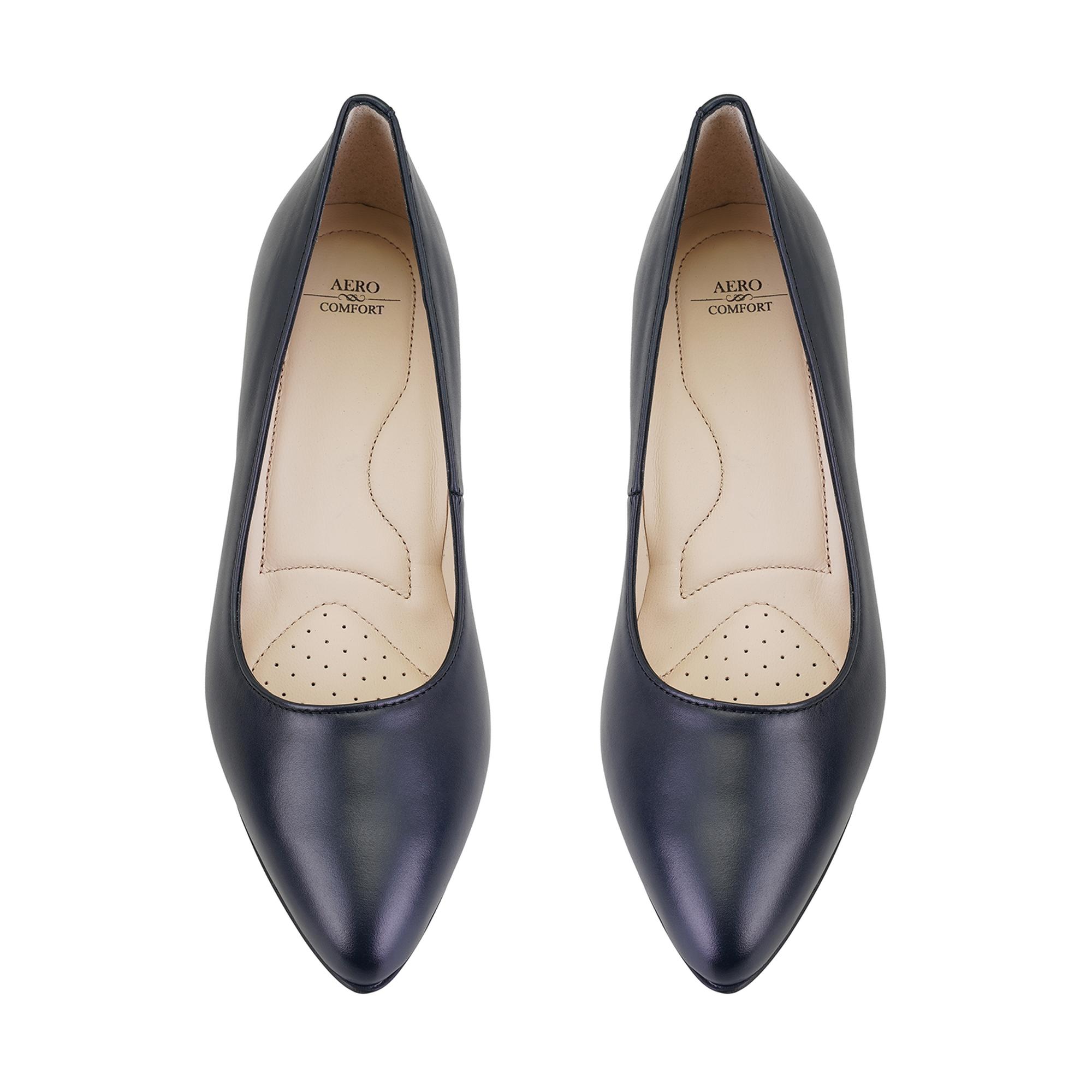 Kadın Lacivert Topuklu Deri DesaComfort Klasik Ayakkabı