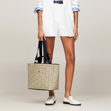  Tommy Hilfiger City Mono Mono Kadın Bej El Çantası