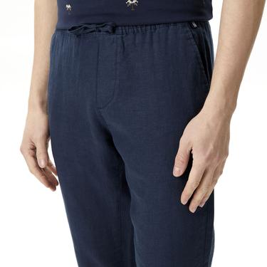  Nautica Erkek Lacivert Keten Pantolon