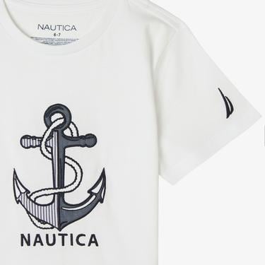  Nautica Erkek Çocuk Beyaz Standart Fit T-Shirt