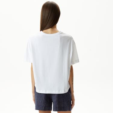  Nautica Kadın Beyaz Relaxed Fit T-Shirt