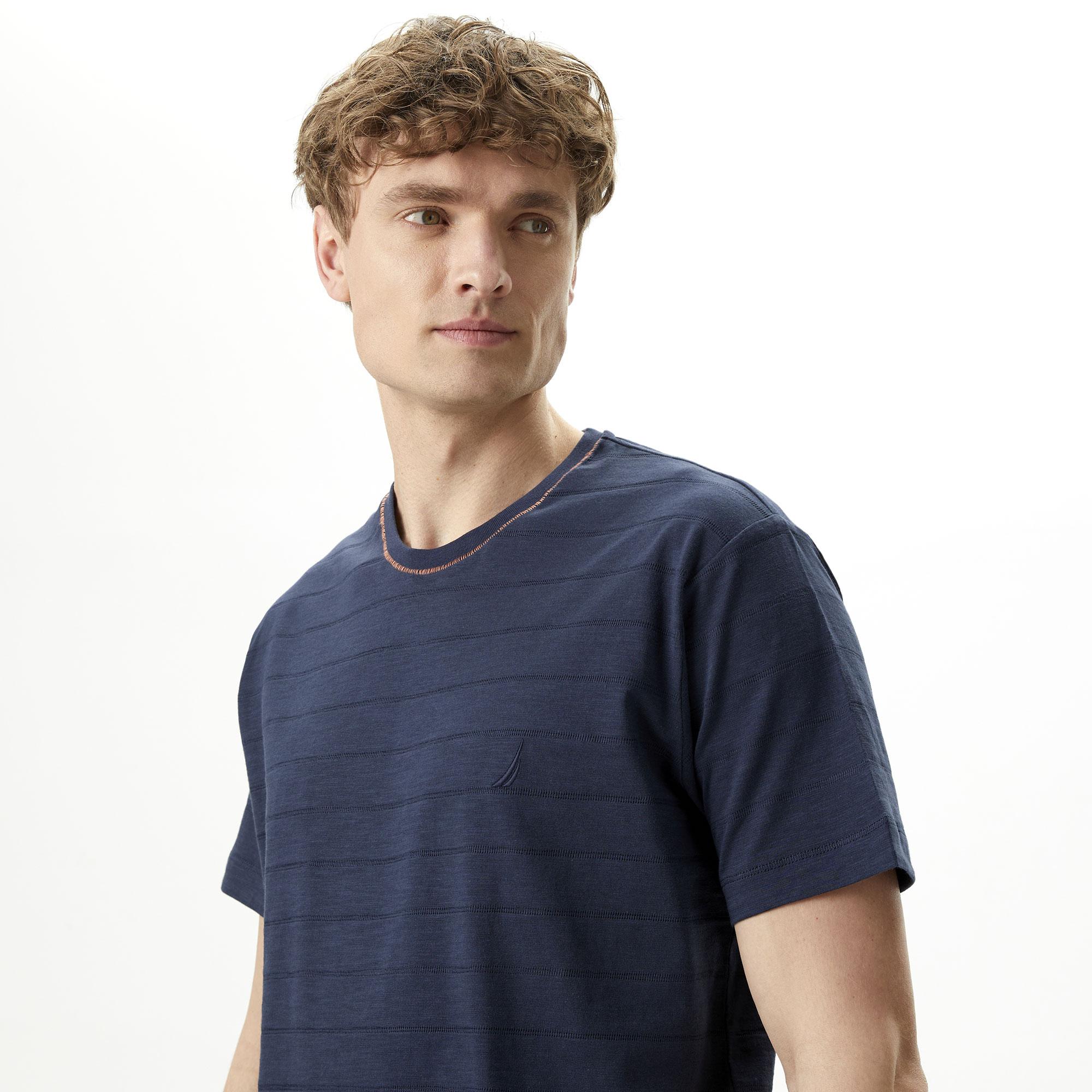 Nautica Erkek Lacivert Standart Fit T-Shirt