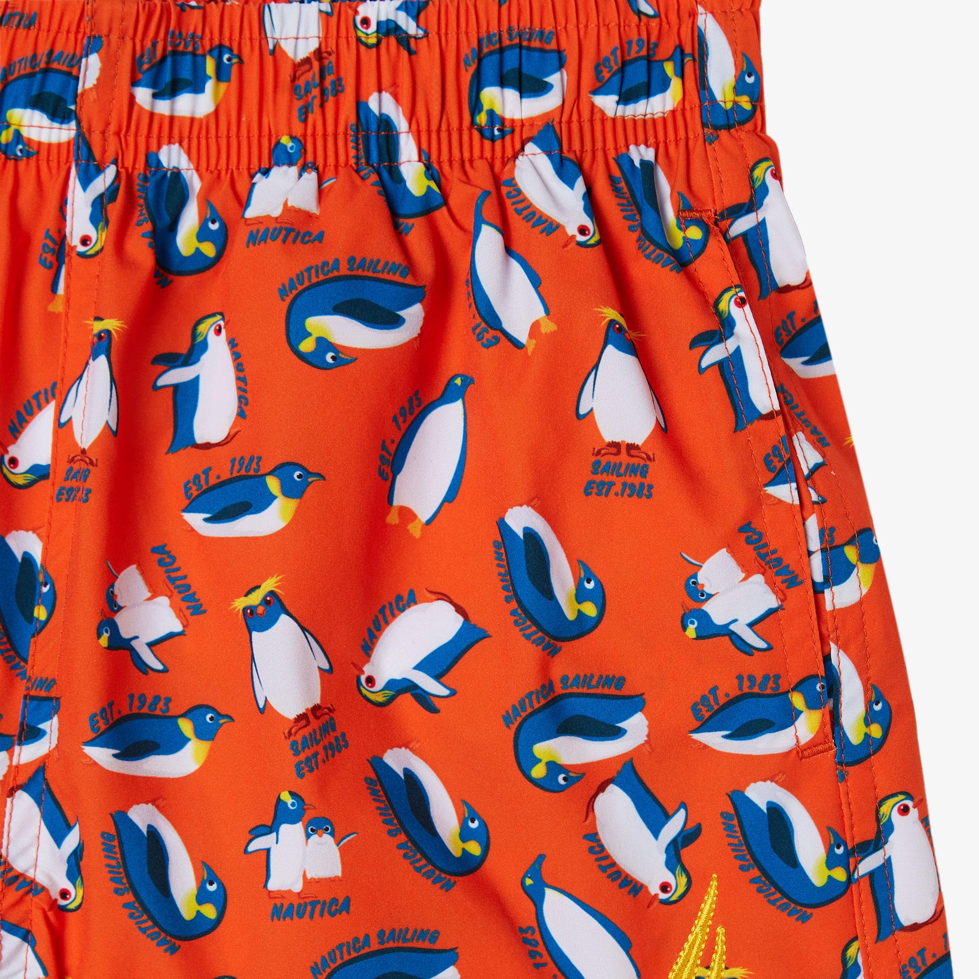 Nautica Erkek Çocuk Turuncu Standart Fit Deniz Şortu